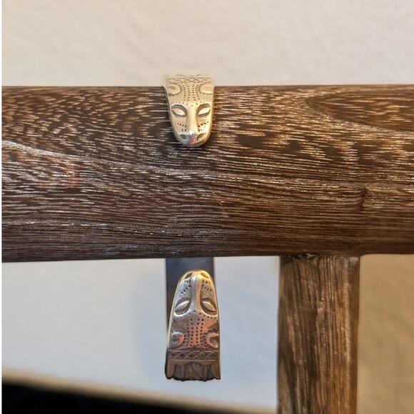 MMA BMCO 925 Sterling Silver Panther Ends Cuff Bracelet - Picture 3 of 10